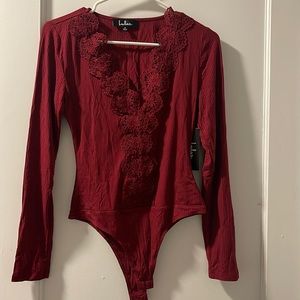 Lulus red bodysuit